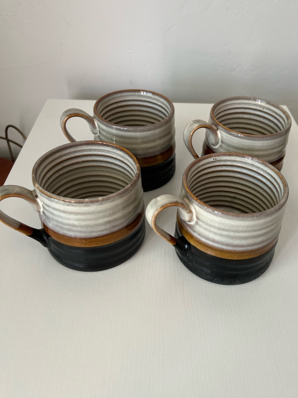 Pier 1 Imports Set of 4 Coffee Mugs - 14 oz Cups NWT